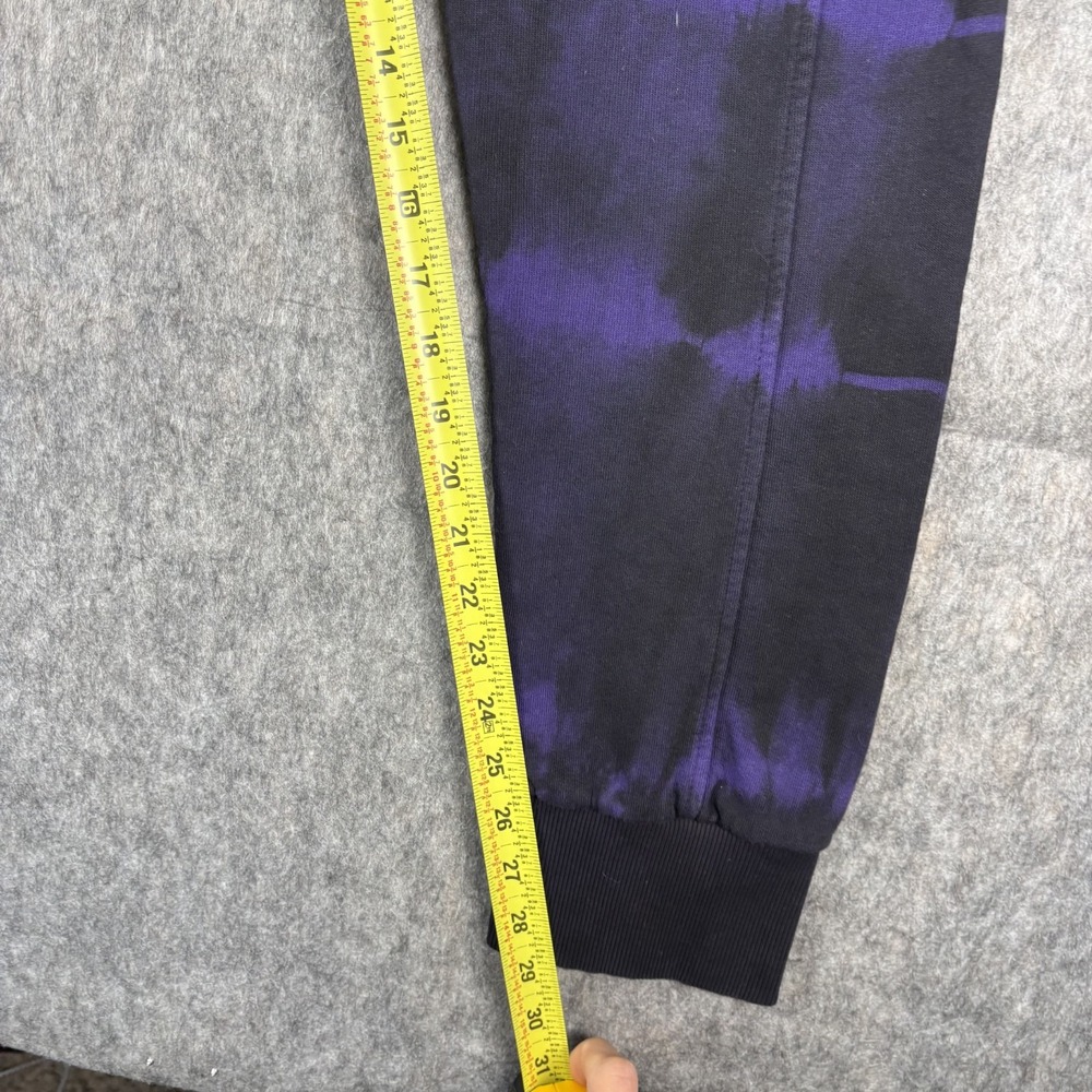 Mauna Kea Sweatpant‎ Joggers Men's Medium Black Purple Tie Dye Italy Surf View 5